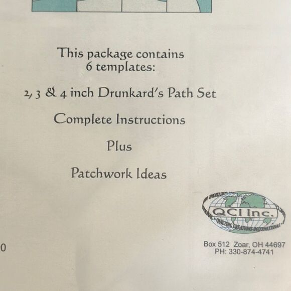 Piecing Pal Templates - Drunkard's Path Set - Picture 3 of 6